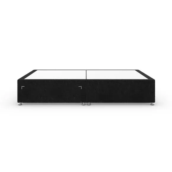 Platform Top Divan Base - Black, Teddy Fabric