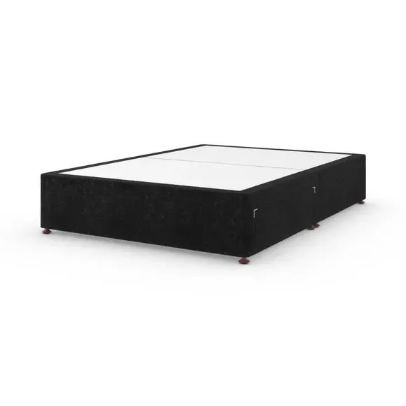 Platform Top Divan Base - Black, Teddy Fabric