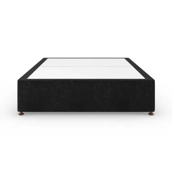 Platform Top Divan Base - Black, Teddy Fabric