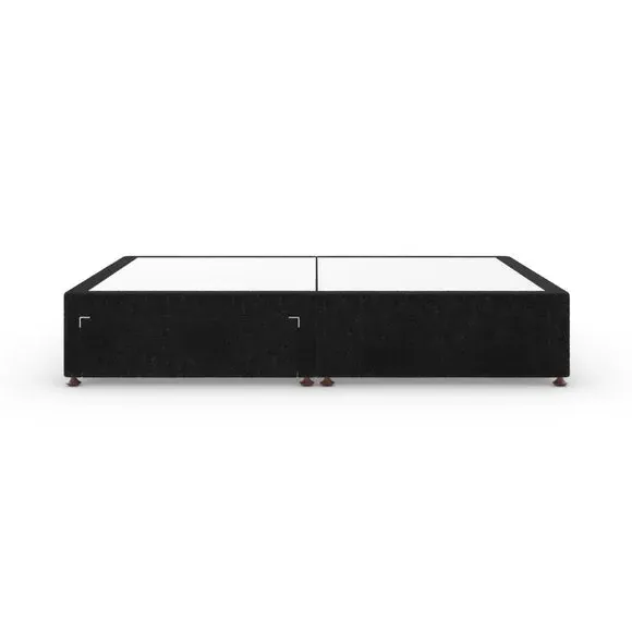 Platform Top Divan Base - Black, Teddy Fabric