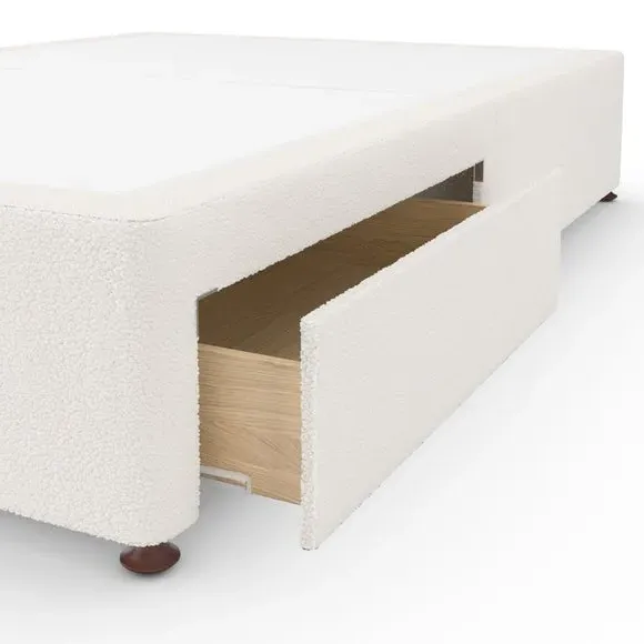 Platform Top Divan Base - Cream, Teddy Fabric