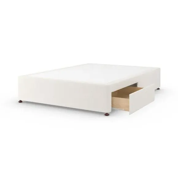 Platform Top Divan Base - Cream, Teddy Fabric