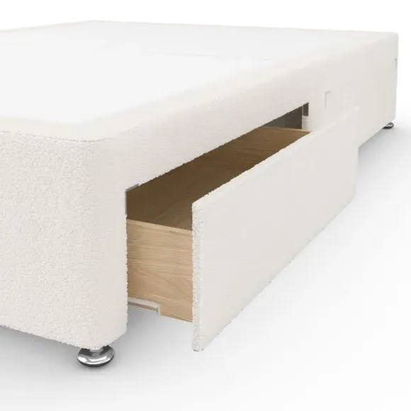 Platform Top Divan Base - Cream, Teddy Fabric
