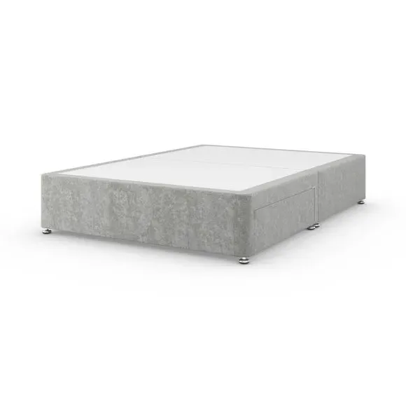 Platform Top Divan Base - Grey, Chenille