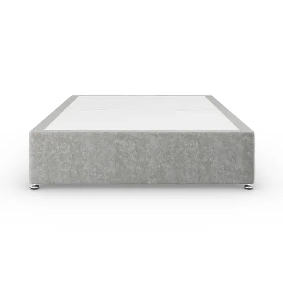 Platform Top Divan Base - Grey, Chenille