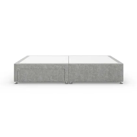 Platform Top Divan Base - Grey, Chenille
