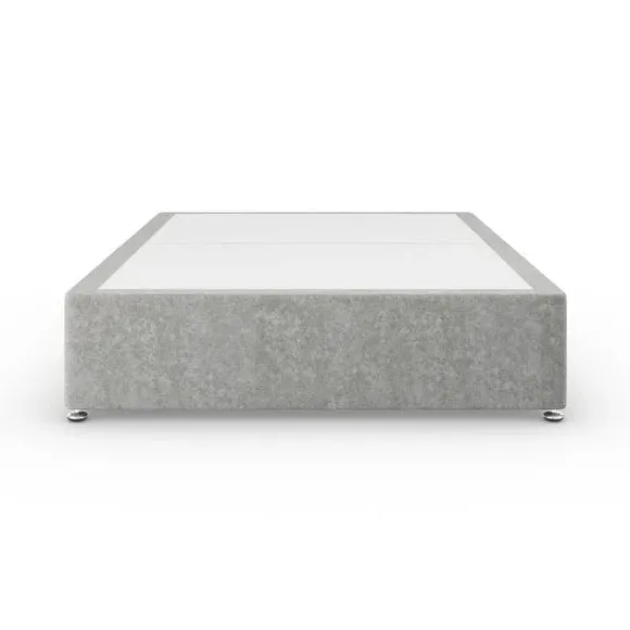 Platform Top Divan Base - Grey, Chenille