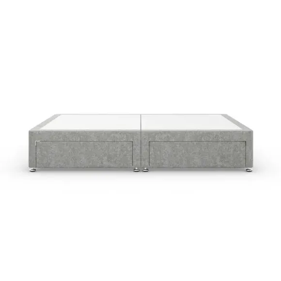 Platform Top Divan Base - Grey, Chenille