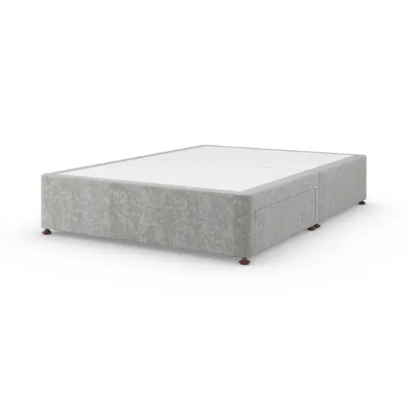 Platform Top Divan Base - Grey, Chenille