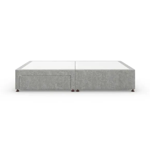 Platform Top Divan Base - Grey, Chenille