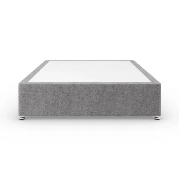 Platform Top Divan Base - Grey, Teddy Fabric