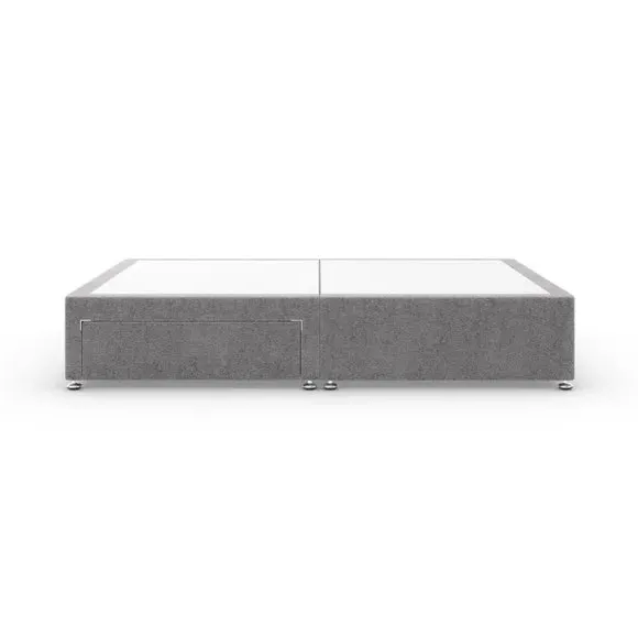 Platform Top Divan Base - Grey, Teddy Fabric