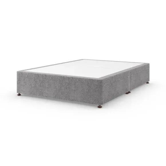 Platform Top Divan Base - Grey, Teddy Fabric
