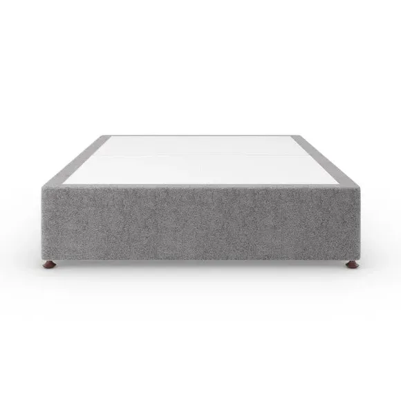 Platform Top Divan Base - Grey, Teddy Fabric
