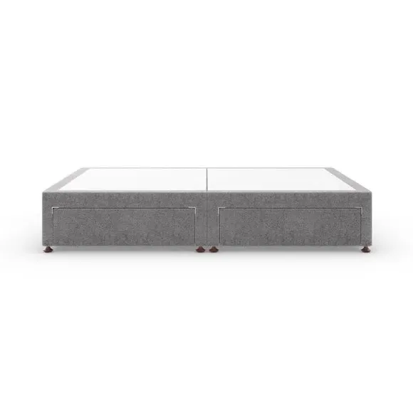 Platform Top Divan Base - Grey, Teddy Fabric