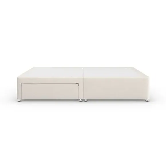 Platform Top Divan Base with Storage - Cream, Linen