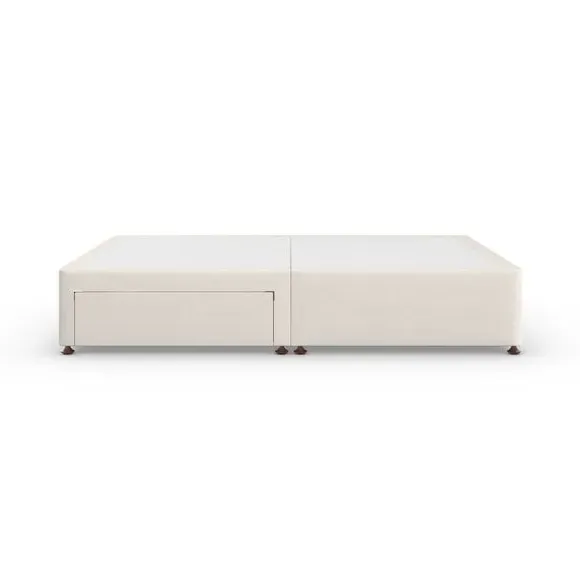 Platform Top Divan Base with Storage - Cream, Linen
