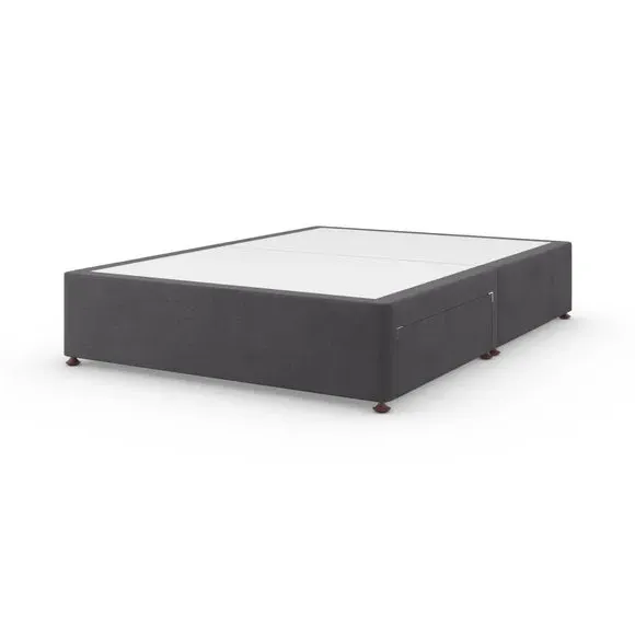 Platform Top Divan Base with Storage - Grey, Tweed
