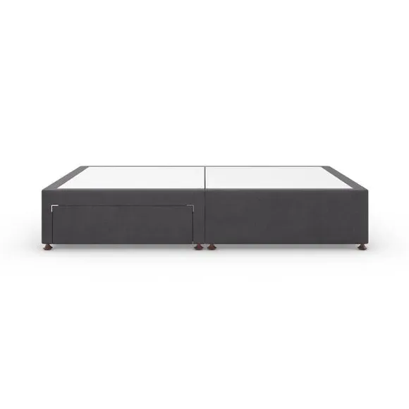 Platform Top Divan Base with Storage - Grey, Tweed
