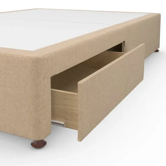 Platform Top Divan Base with Storage - Natural, Tweed