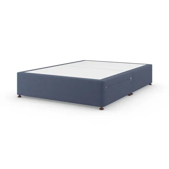 Platform Top Divan Base with Storage - Navy, Linen