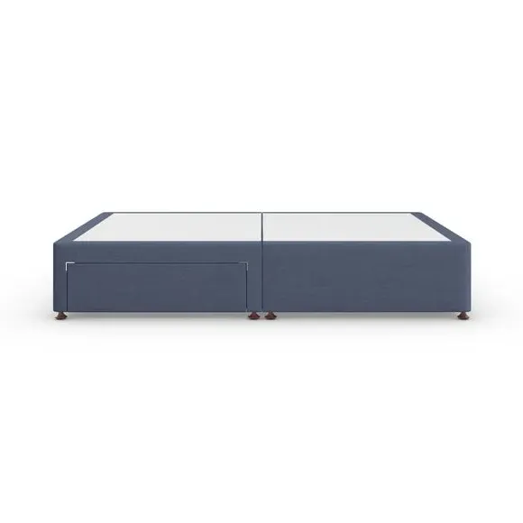 Platform Top Divan Base with Storage - Navy, Linen