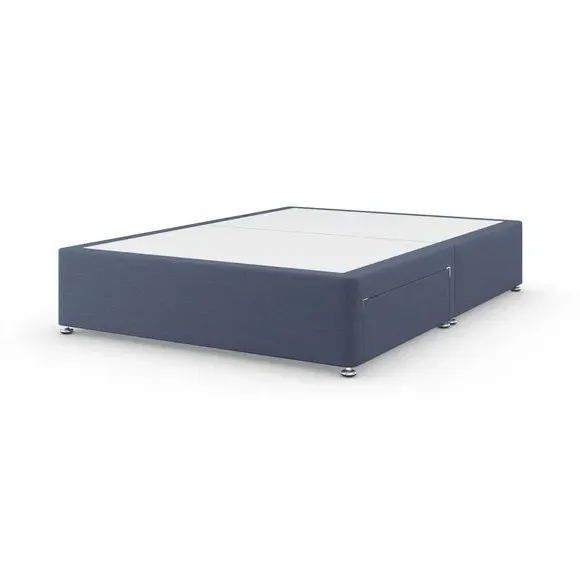 Platform Top Divan Base with Storage - Navy, Linen