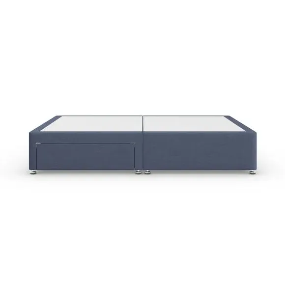Platform Top Divan Base with Storage - Navy, Linen