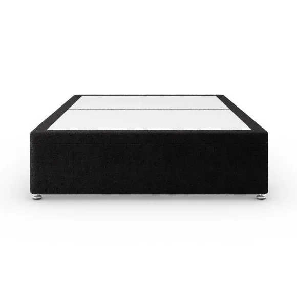 Side Ottoman Bed Frame - Black, Teddy Fabric