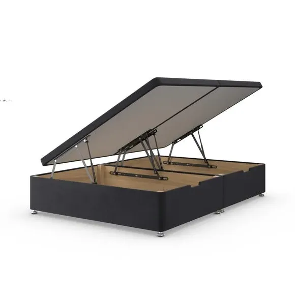 Side Ottoman Bed Frame - Black, Velvet