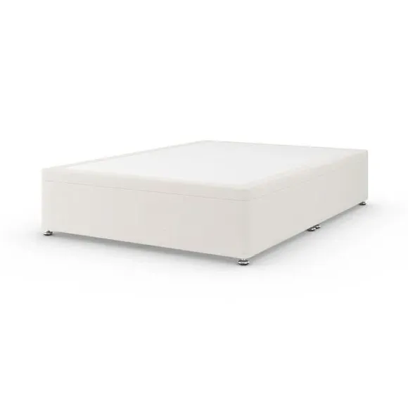 Side Ottoman Bed Frame - Cream, Teddy Fabric