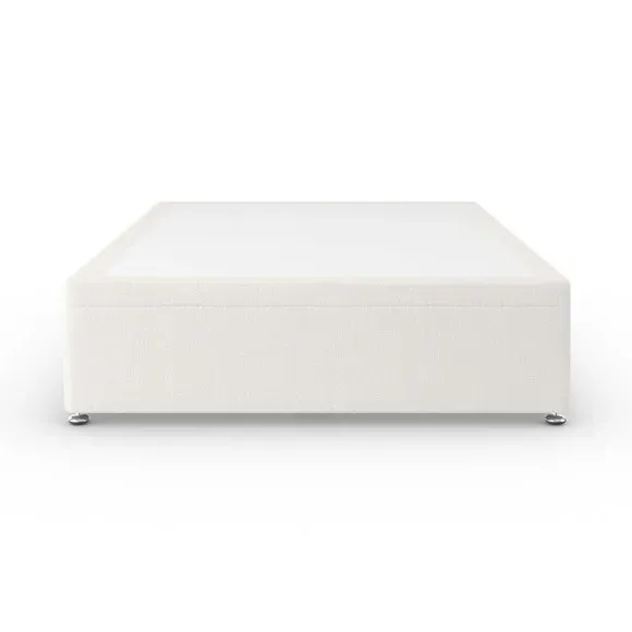 Side Ottoman Bed Frame - Cream, Teddy Fabric