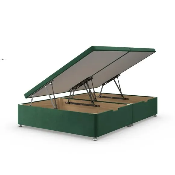 Side Ottoman Bed Frame - Emerald, Velvet