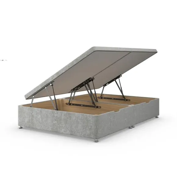 Side Ottoman Bed Frame - Grey, Chenille