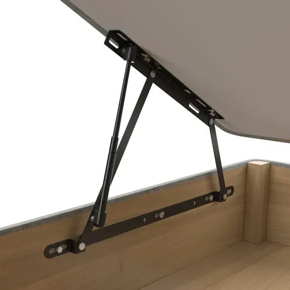 Side Ottoman Bed Frame - Grey, Chenille