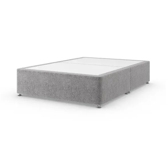 Side Ottoman Bed Frame - Grey, Teddy Fabric