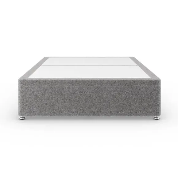 Side Ottoman Bed Frame - Grey, Teddy Fabric