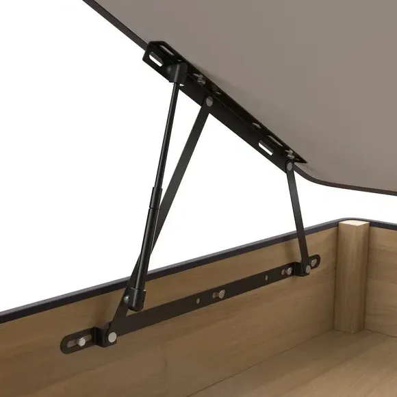 Side Ottoman Bed Frame - Grey, Velvet