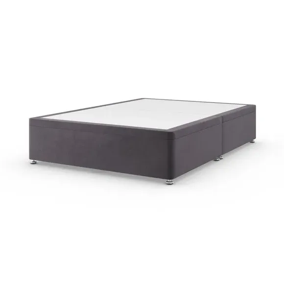 Side Ottoman Bed Frame - Grey, Velvet