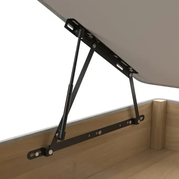 Side Ottoman Bed Frame - Natural, Chenille