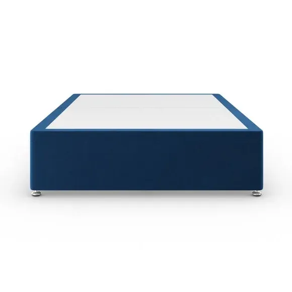 Side Ottoman Bed Frame - Navy, Velvet