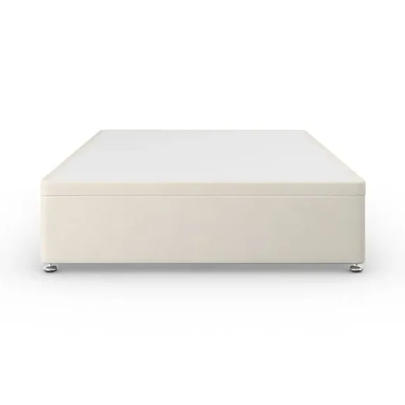 Side Ottoman Bed Frame with Storage - Cream