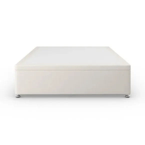 Side Ottoman Bed Frame with Storage - Cream, Linen