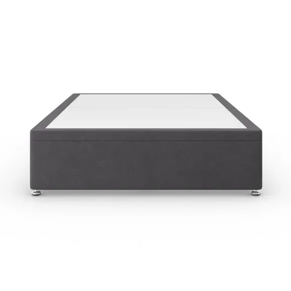 Side Ottoman Bed Frame with Storage - Grey, Tweed