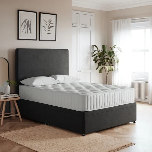 Side Ottoman Bed Frame with Storage - Grey, Tweed image