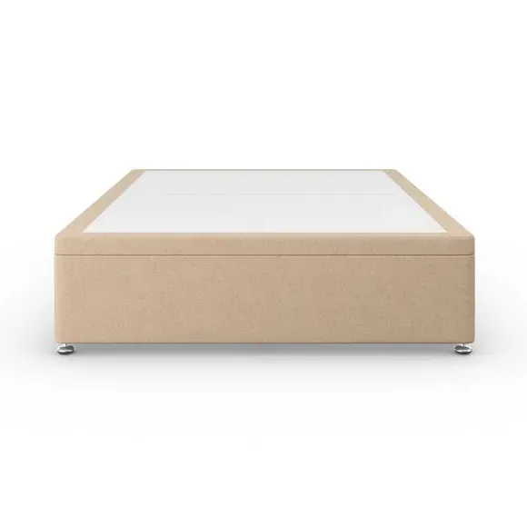 Side Ottoman Bed Frame with Storage - Natural, Tweed