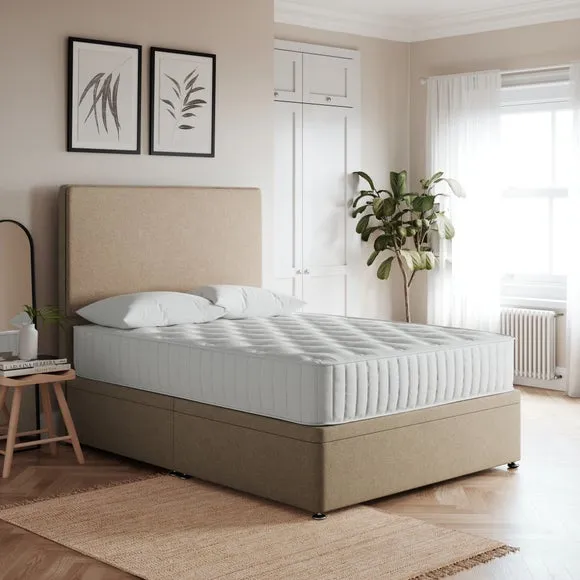 Side Ottoman Bed Frame with Storage - Natural, Tweed