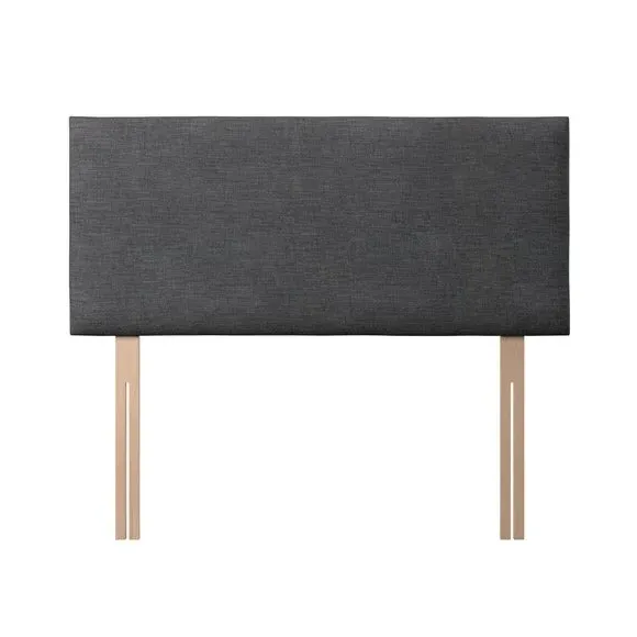 Strutted Headboard with Foam Padding - Charcoal, Fabric