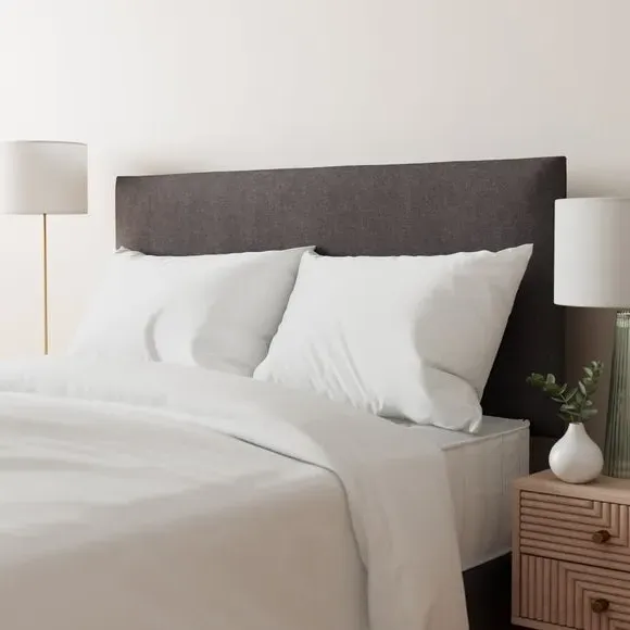 Strutted Headboard with Foam Padding - Dark Grey