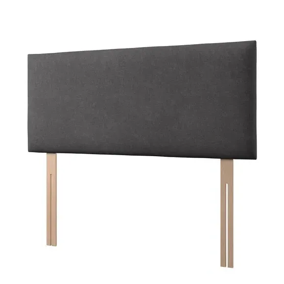 Strutted Headboard with Foam Padding - Dark Grey